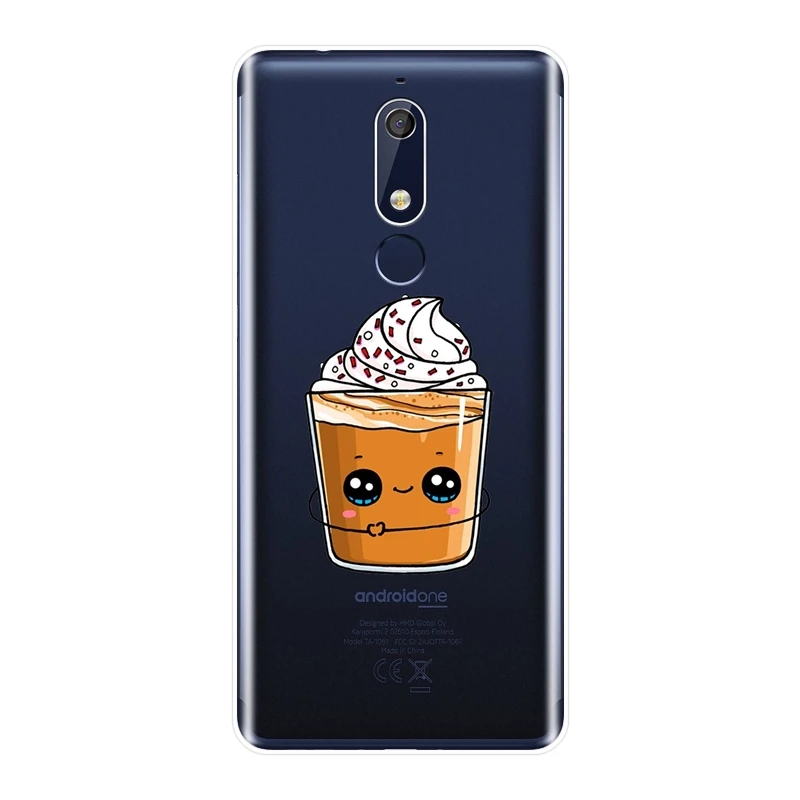 Милый Забавный чехол накладка для Nokia 7 1 6 5 3 2 Мягкий силиконовый телефона