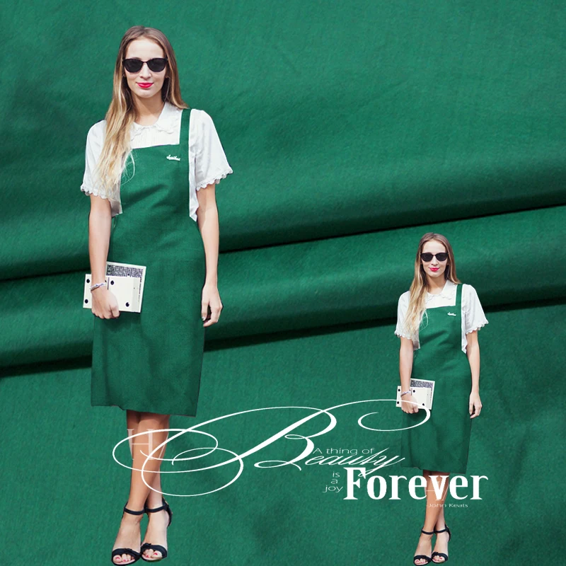 Высокое качество отдыха шелковое платье подкладочной ткани Зеленый окрашенная