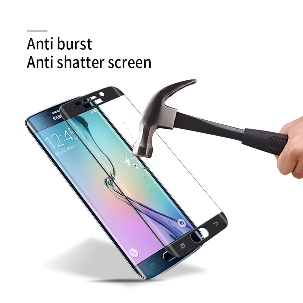 3D изогнутое закаленное стекло полное покрытие для Samsung Galaxy S6 Edge Защитная пленка