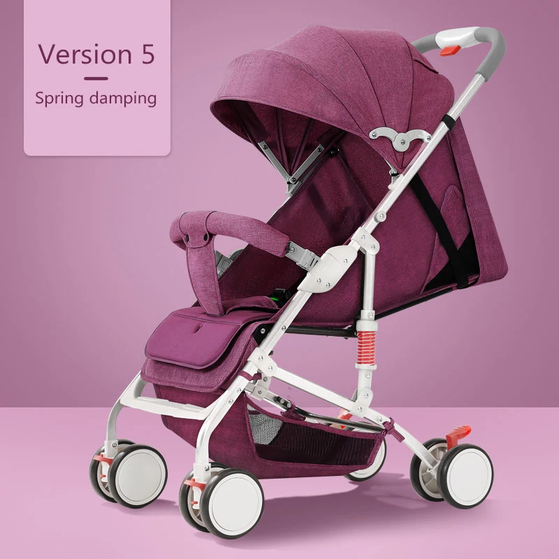 Детская коляска yoyo, коляска passeggino, автомобиль carricoche bebe, можно сложить, легкий, взять самолет, четыре колеса, детская тележка Umb - Цвет: Version5-purple