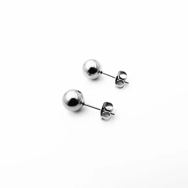 Серьги-гвоздики из нержавеющей стали 316L с шариками шпильки иглой аксессуары для
