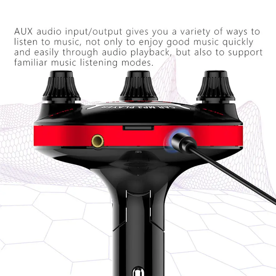 Автомобильный fm передатчик для Bluetooth Handsfree MP3 плеер Радио адаптер зарядное