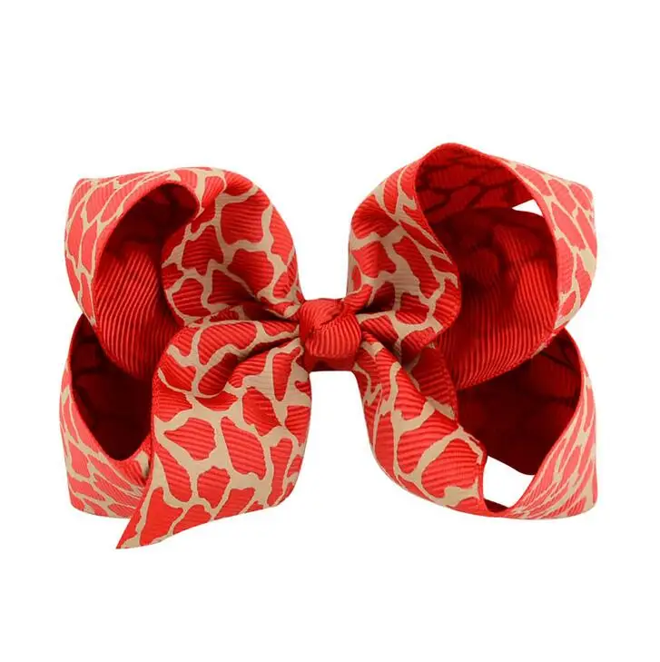

30pcs Free shipping Giraffe Boutique Bow 4 inch Hair Bow Twisted Boutique Bow