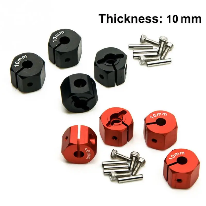 4 шт. DIY Толщина 8/9/10/11/12 мм машина из сплава RC Запчасти Замена шестигранной ступицы колеса для 1/10 RC Рок Гусеничный