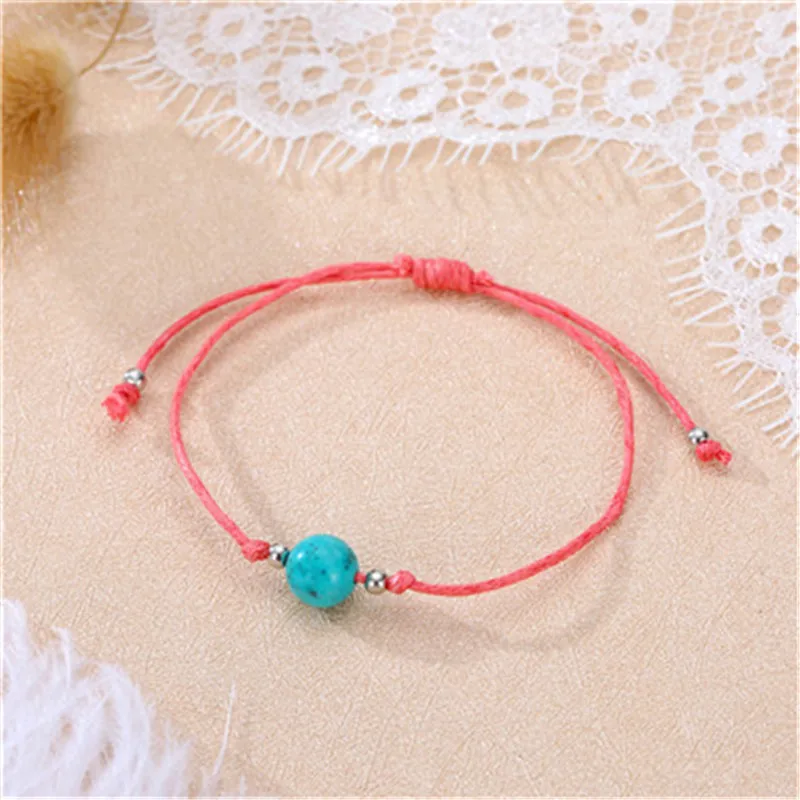 Dayoff Korea Adjustable Rope Chain Round Resin Bracelets Simple Colorful Cute Bead Bracelet Lucky Jewelry B114 | Украшения и