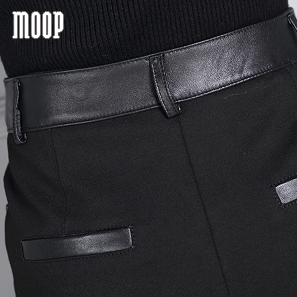 OL style/Черная Женская юбка из натуральной кожи карандаш стрейч овчины faldas jupe saia etek