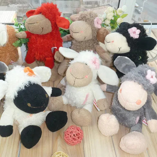 Милая плюшевая игрушка кукла милая мягкая овечья шерсть цветок на голове история