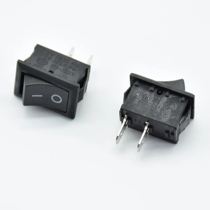 10 шт./лот 21*15 мм 2PIN Kcd1 лодка кулисный переключатель SPST оснастки вкл/выкл положение