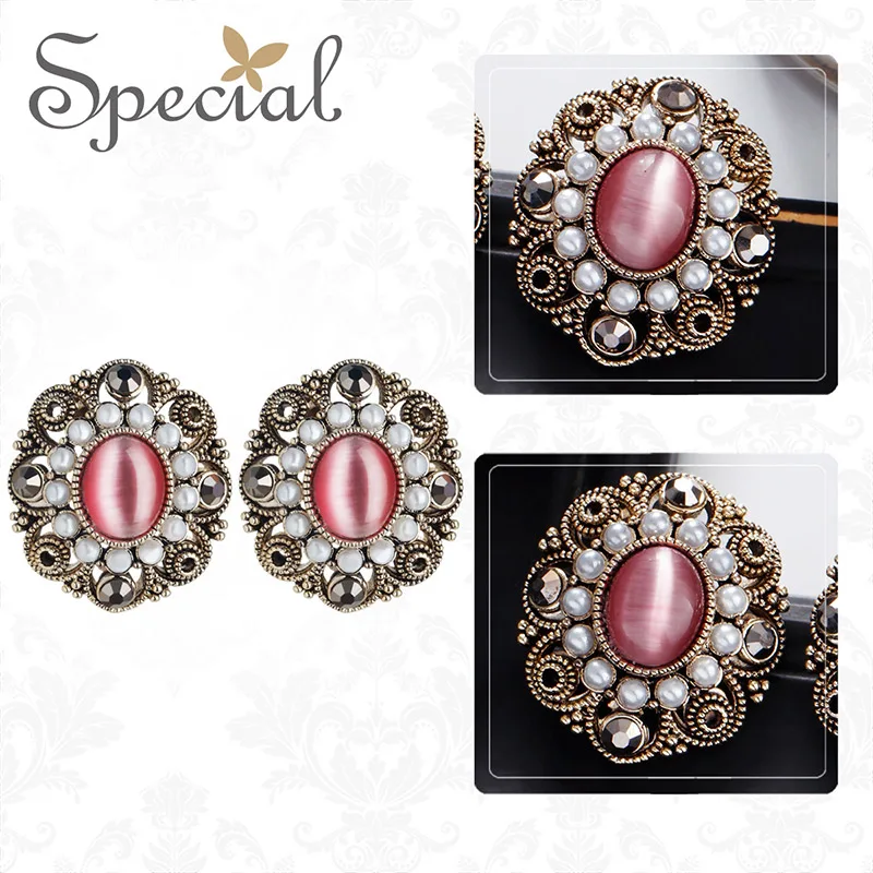 Серьги-гвоздики с опалом S925 в лабиринте | Украшения и аксессуары