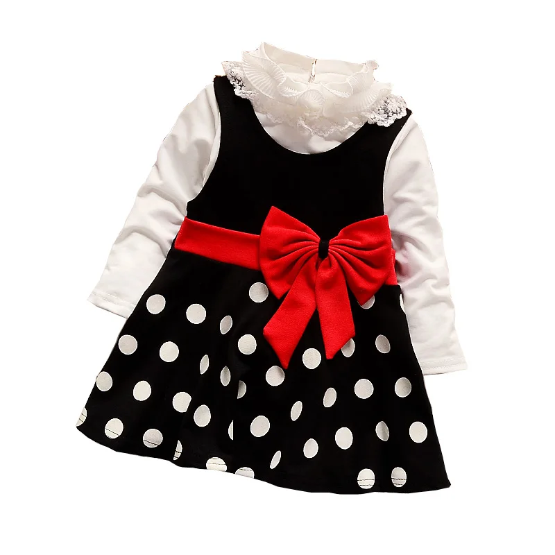 Комплект из 2 предметов для маленьких девочек BibiCola осеннее платье с длинным