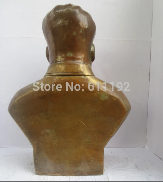Античная Медь ручной работы Великий председатель Мао буст скульптура/статуя