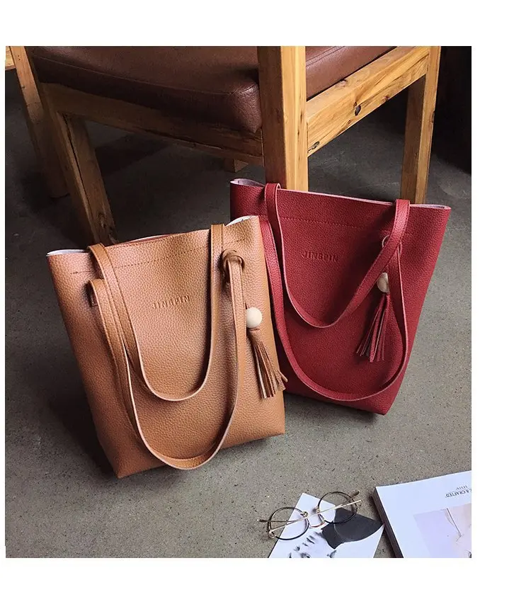 Женские сумки через плечо новинка 2018 одиночная сумка с кисточками сумка-мешок