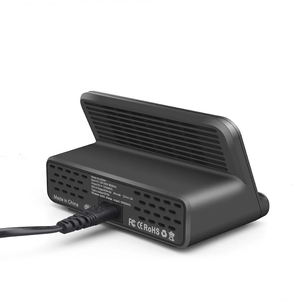 FDGAO Qi Беспроводное зарядное устройство usb зарядка 60 Вт Быстрая зарядка 3,0 держатель для iPhone XS X 8 samsung huawei type-C адаптер переменного тока