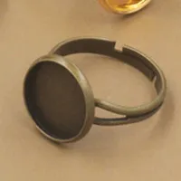 Antique Bronze BoYuTe, 50 шт в наборе, 7 цветов Круглый 10 мм 12 мм 14 мм 16 мм 18 мм 20 мм заготовки для колец для регулируемого кольца на кольца с кабошоном для изготовления ювелирных изделий - Цвет: Antique Bronze