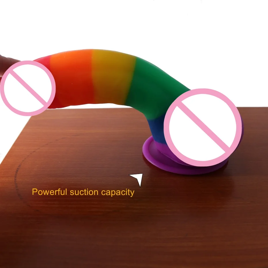 Радужные фаллоимитаторы HIMALL секс игрушки для женщин/пар Реалистичный Пенис с