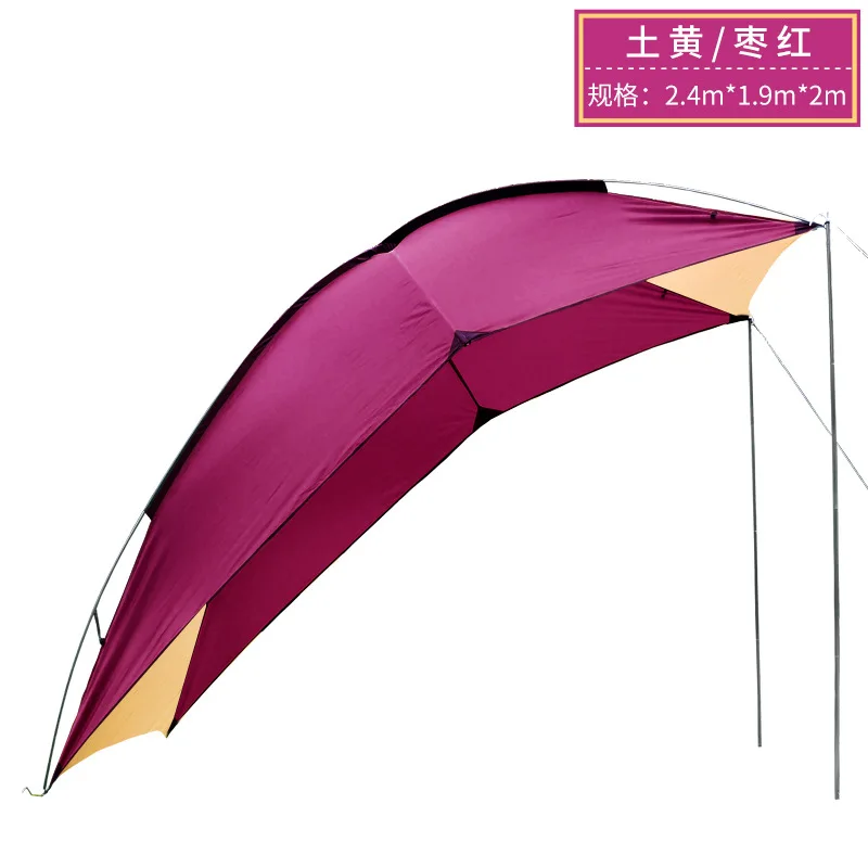 買取 高品質屋外ポータブルキャンピングカートレーラー自己運転アルミ防水ビーチキャ大ガゼボ太陽の避難所