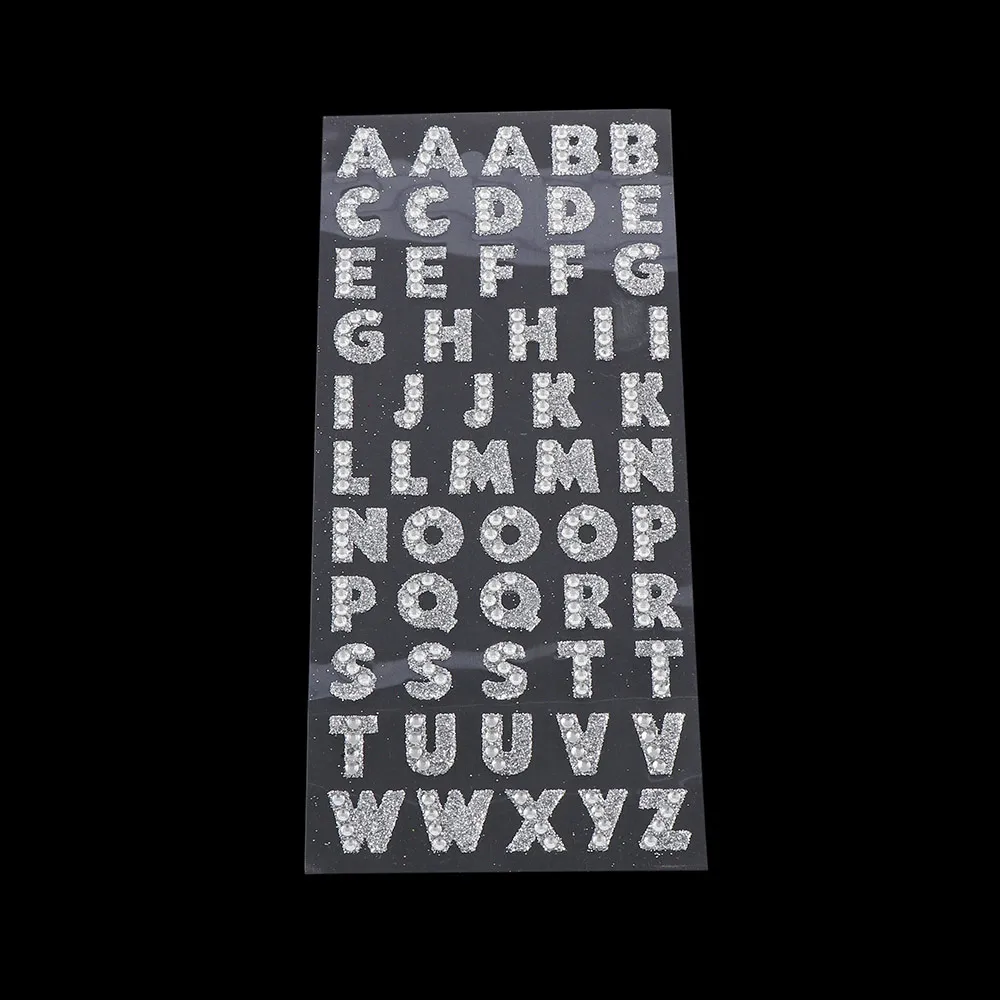55 шт./лист, сделай сам, A-Z, слова, алфавит, буквы, наклейки, блестящие Кристальные стразы, самоклеющиеся, для дома, скрапбукинг, буквы, стикеры s