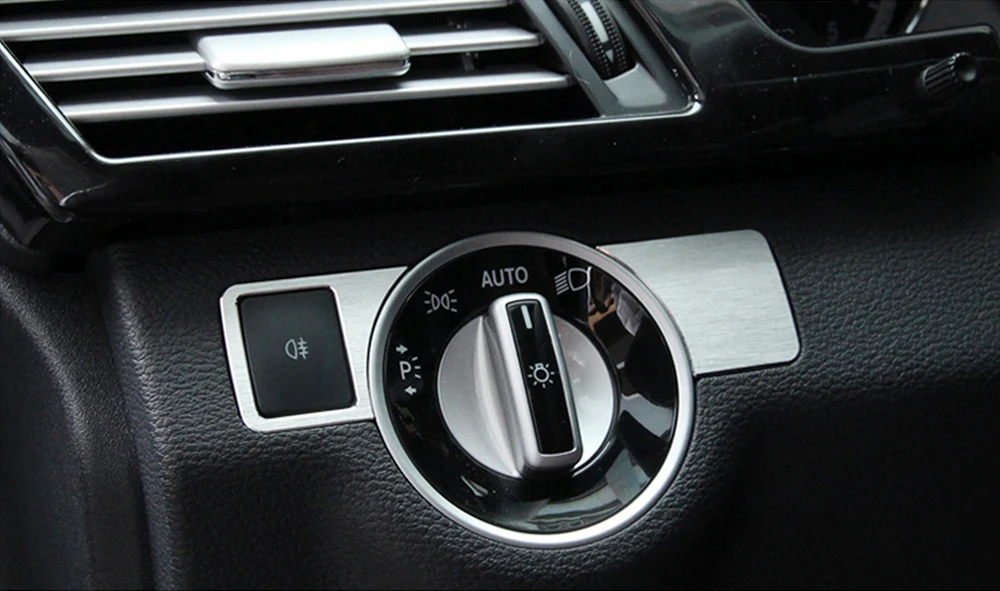 2 шт. Кнопка регулировки фар Крышка отделка украшения для Mercedes Benz A W176 B W246 C W204 GLK X204 GL ML стикер
