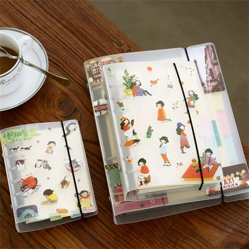 A5/A6/A7 PVC Notebook Accessory Sheet Shell Office School Stationery Transparent Concise 6 Holes Binder Planner Cover | Канцтовары для