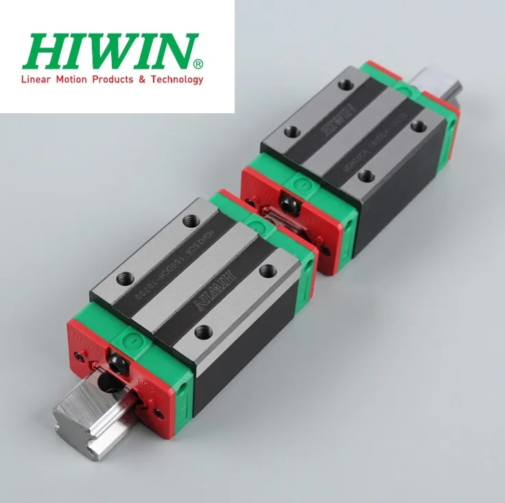 Оригинальная линейная направляющая Hiwin HGR20 - 2000 мм + 4 узких подшипника каретки HGH20CA