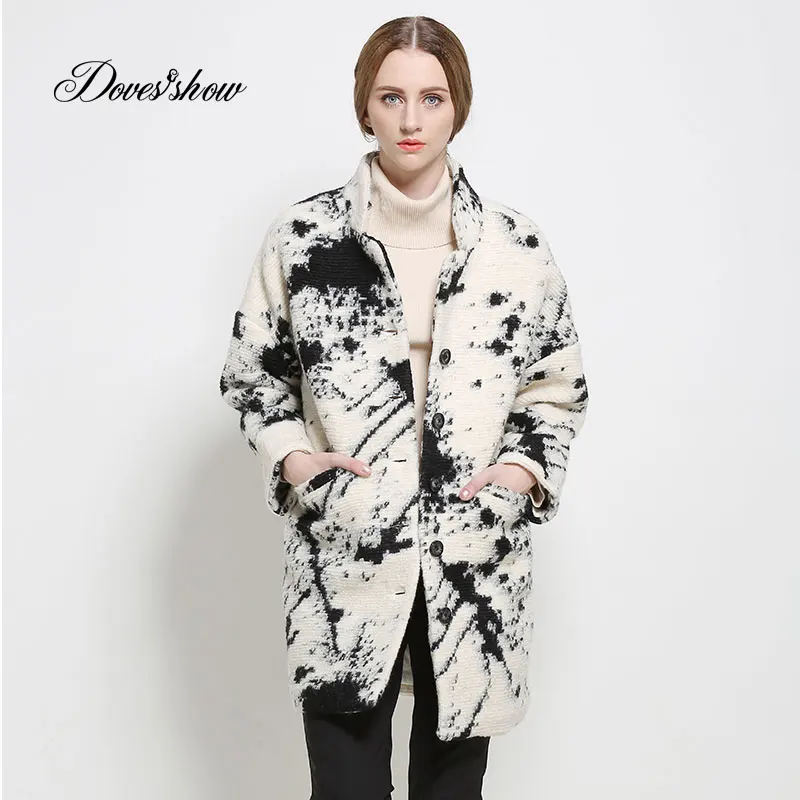 Новая зимняя куртка Для женщин теплая шерсть пальто кашемировое Верхняя одежда