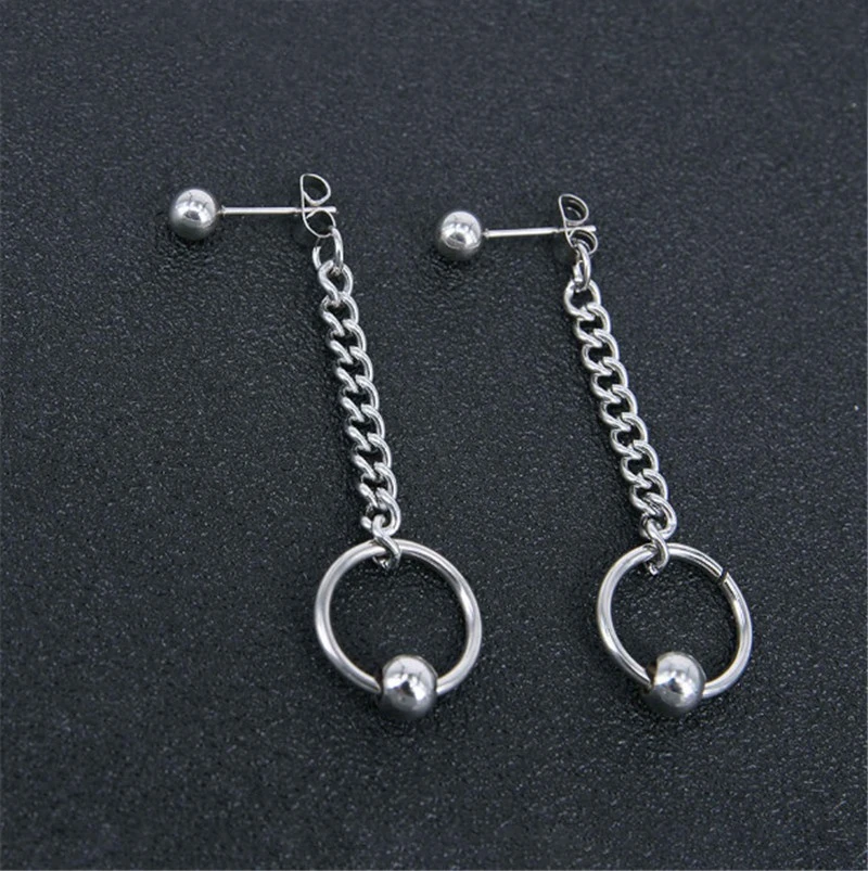 1pair Earrings Bangtan Boys V Doulbe Chain Suga Fashion Stainless Steel Long Earring Hanging | Украшения и аксессуары