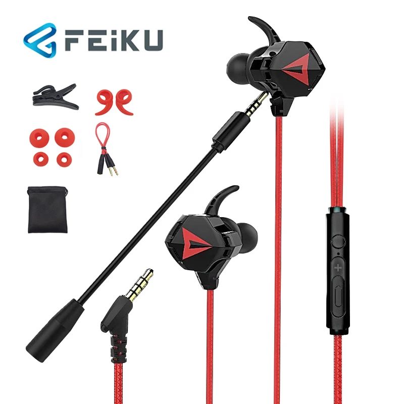 FEIKU G5 стерео ПК бас с микрофоном Проводная вибрационная игровая гарнитура для еды