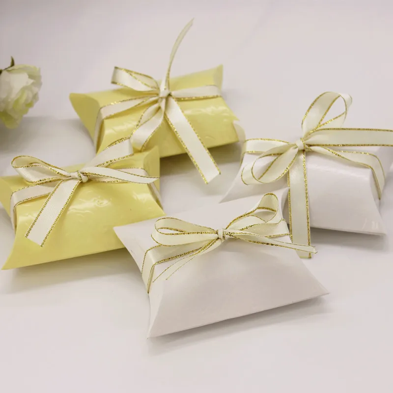 50 шт./лот Милая коробка для подушки из крафт-бумаги свадебной вечеринки любимые