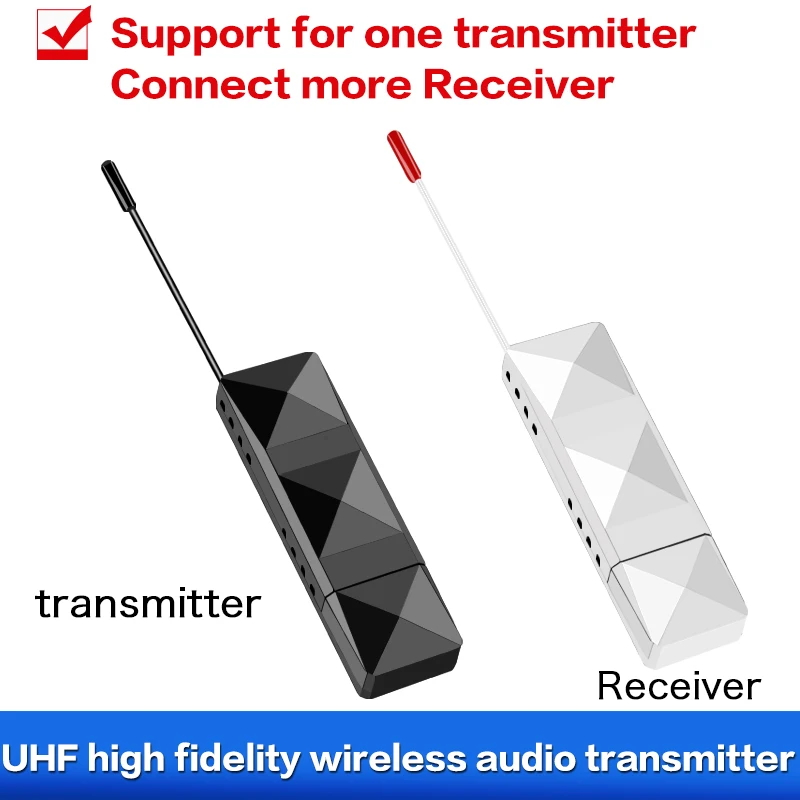 EarRise UHF HiFi беспроводной аудио цифровой передатчик приемник с 3 5 мм аудиокабелем RCA