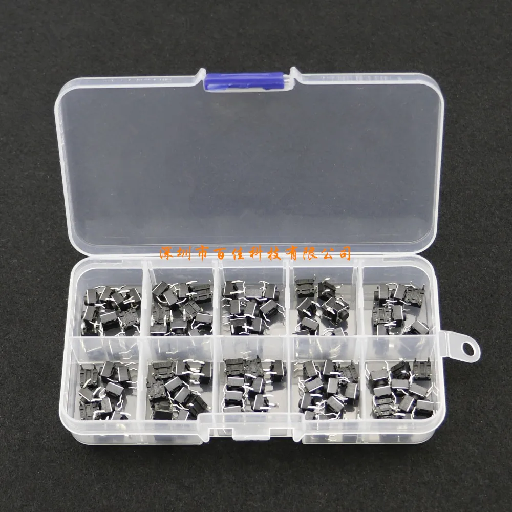 

100pcs button switch 6*6*5MM tact switch button switch box kit