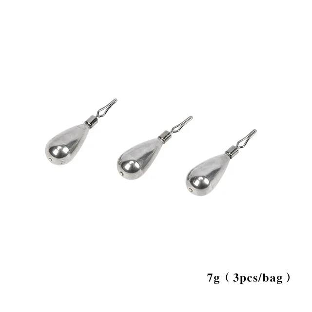 7g 3pcs Tsurinoya, 1,8 г, 3,5 г, 5,3 г, 7 г, свинцовые грузила, рыболовные снасти из вольфрамовой стали, свинцовые рыболовные снасти, рыболовные принадлежности - Цвет: 7g 3pcs