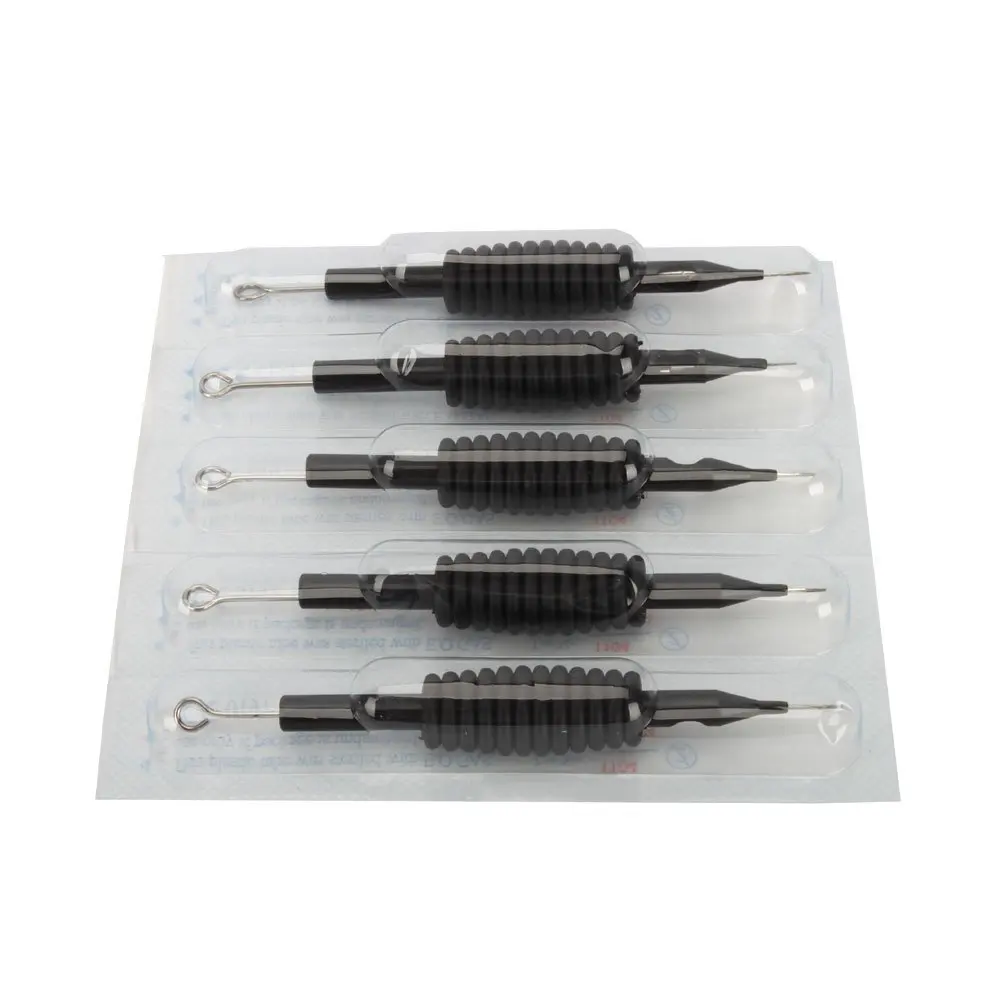 10 шт новые черные одноразовые иглы татуировки и трубки 3/4 Grip (19 мм) 1RL Для тату