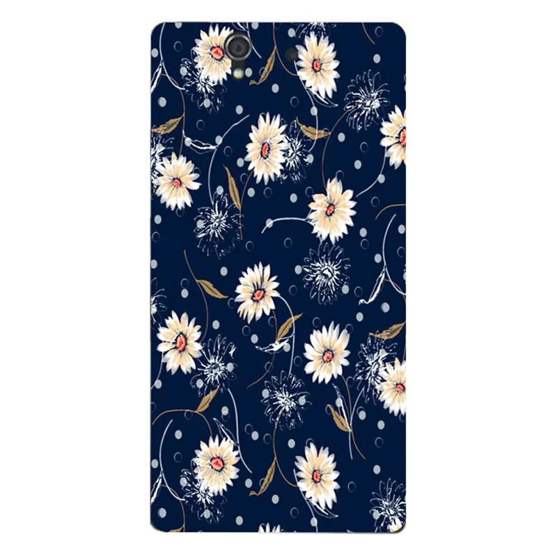 Чехол для sony Xperia Z L36h L36i C6601 C6602 C6603 цветок мультфильм листья керамика тяжелых