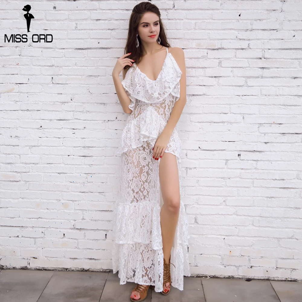 Платье макси Missord кружевное без рукавов с треугольным вырезом FT4675 2019|maxi dress|dresses free