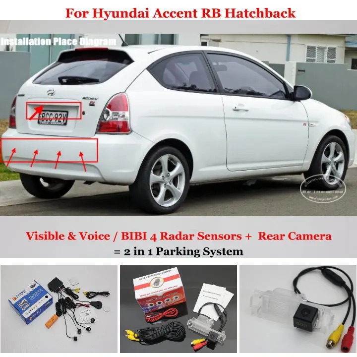 Датчик парковки автомобиля датчик s камера заднего вида для Hyundai Accent RB Hatchback|parking