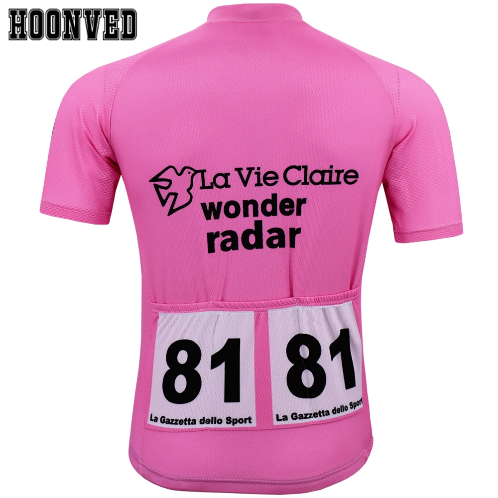 Новинка 2019 Мужская розовая велосипедная Джерси команды Pro Racing № 81 в стиле ретро