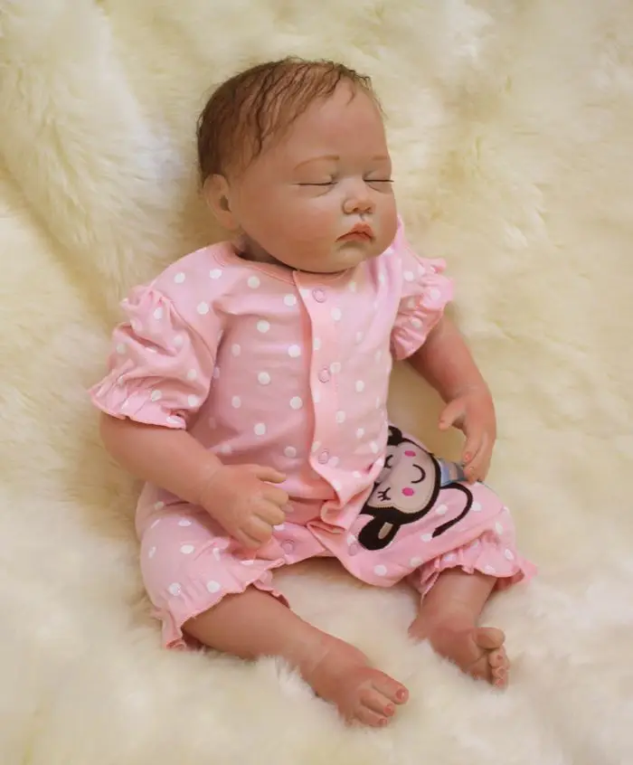 Bebes reborn 20 &quot50 см настоящие Детские спящие Куклы Мягкие силиконовые куклы baby для