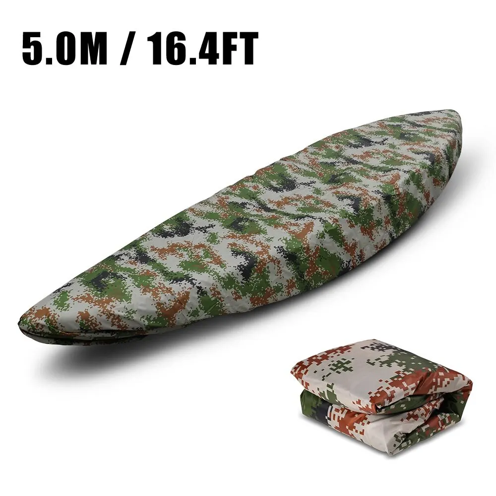 Camouflage 1 5m Профессиональный Чехол для байдарки каноэ водонепроницаемый Каяк Лодка каноэ хранение транспорт пылезащитный чехол надувной каяк лодка крышка Щит - Цвет: Camouflage 1 5m