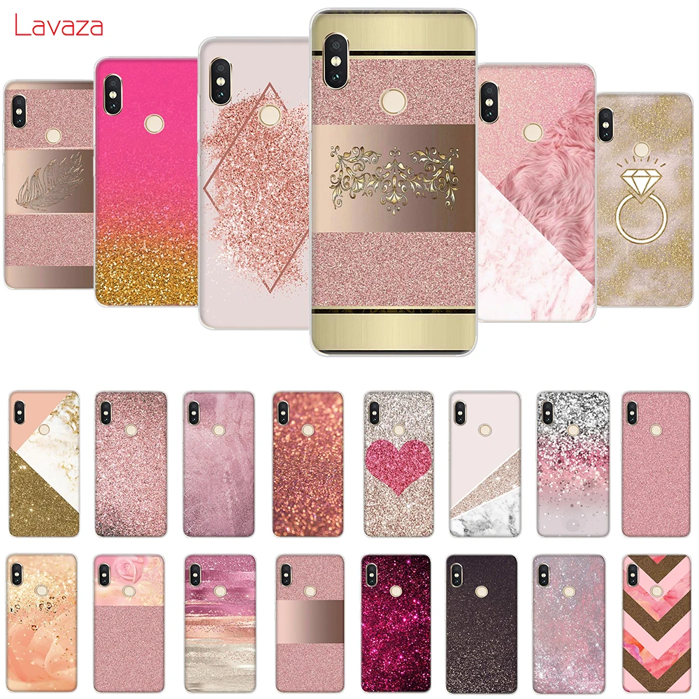 Жесткий чехол для телефона Lavaza золотой розовый блестящий Huawei P30 Pro Lite Nova 3 3i Honor 8 9 10