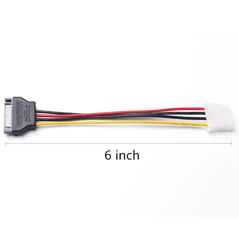 1 шт. 15 Pin SATA Female to Molex IDE 4 мужской адаптер удлинитель Кабель питания 6