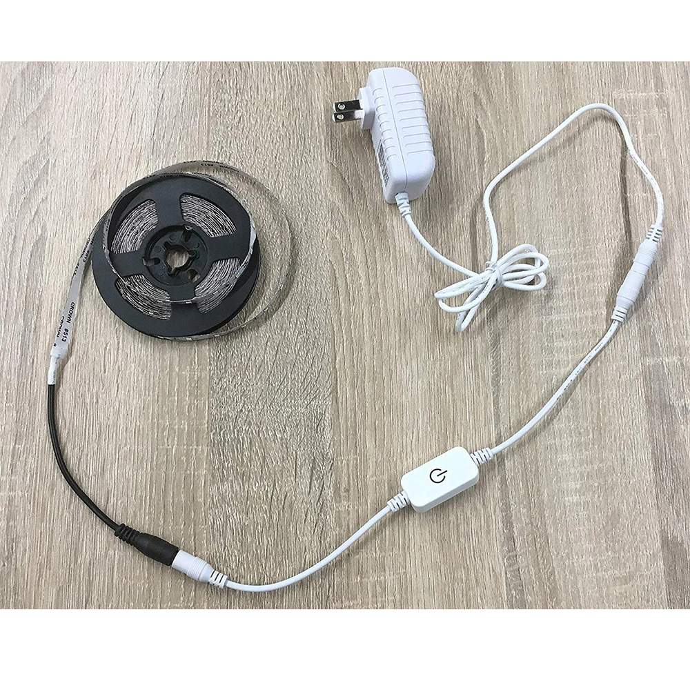 

Mini Touch Dimmer Switch DC 12V-24V 5A for LED Light Bars LED Strips DC Barrel Cable Touch On Off White Black