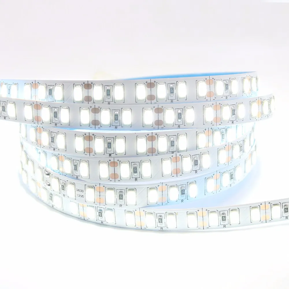Светодиодный светильник 12 В SMD 5730 1 м 2 м 3 м 4 м 5 м 120 светодиодный s/M+ DC разъем для потолочной стойки светильник для шкафа не водонепроницаемый холодный белый