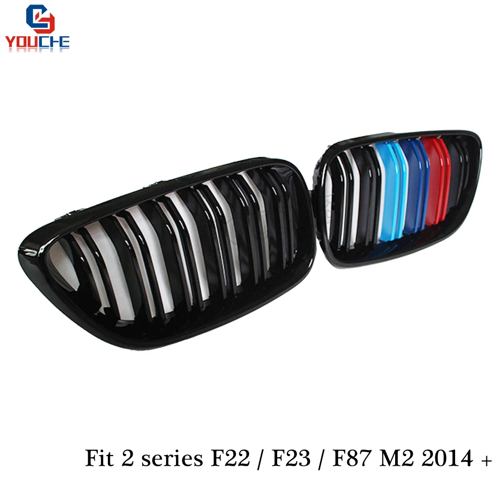 Gloss M 2 slat Решетка переднего бампера решетка сетки для BMW M2 F87 серии F22 F23 Coupe Cabriolet 220i