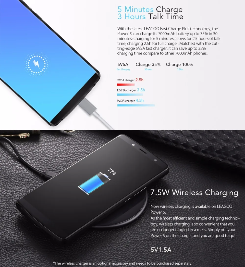 LEAGOO power 5 смартфон 99 &quotFHD + 18:9 ram 6 GB rom 64 Android 8 1 MT6763 Восьмиядерный 7000 mah двойные задние