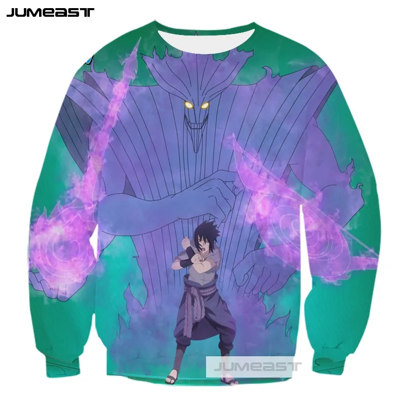 Jumeast/Новинка брендовые толстовки с 3D принтом Sasuke Susanoo длинными рукавами для