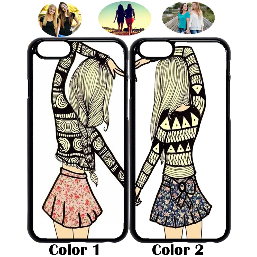 Cute Heart Pretty Teen Girls Sister Best Friend BFF Phone Case Cover For iPhone X XR XS Max 5 6 7 8 Plus S7 S8 S9 S10 S10+ A39 |