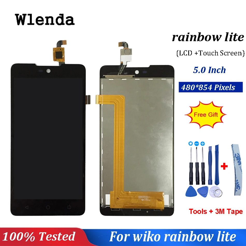 ЖК дисплей и сенсорный экран в сборе для Wiko Rainbow Lite 4G запчасти ремонта аксессуары