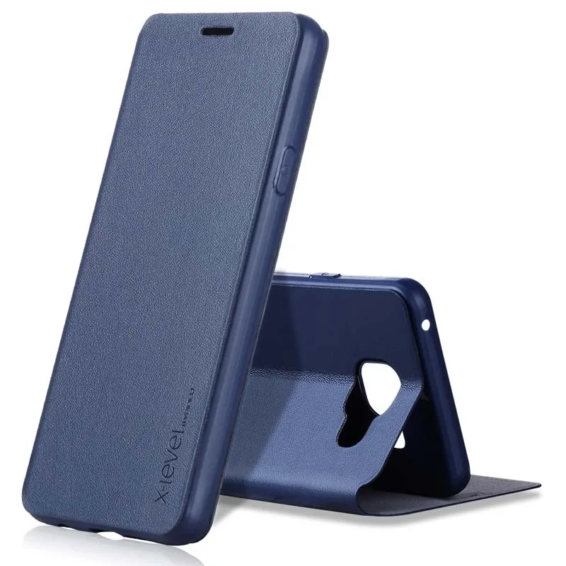 blue Ультратонкий флип-чехол X-level из ТПУ для samsung Galaxy A310 A510 S10 S10Plus Note9 чехол KS0114 - Цвет: blue