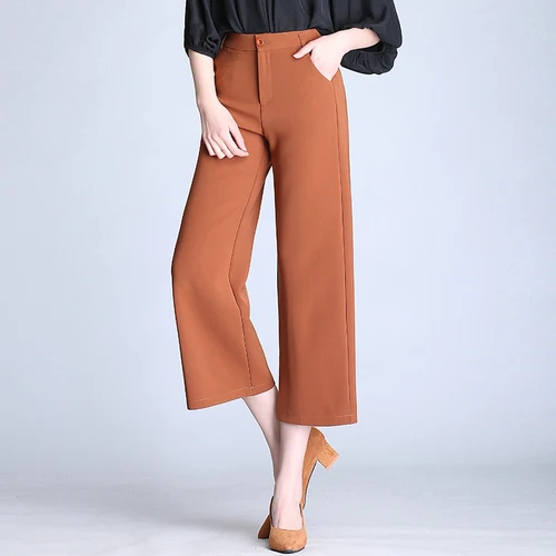 Большие размеры женские широкие брюки 6xl корейские палаццо Pantalon Taille Haute Femme штаны