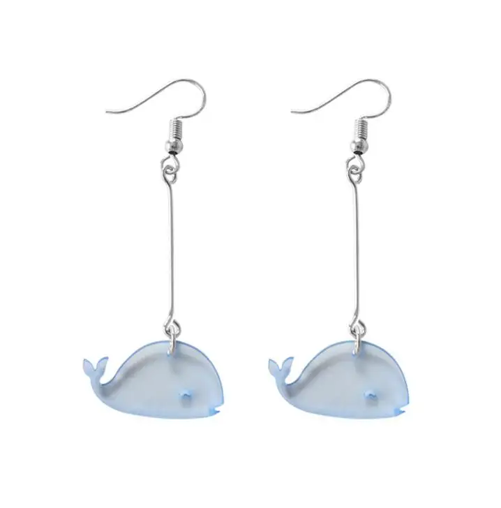 Fashion Acrylic Cute Blue Whale Octopus Drop Earrings Creative Lovely Marine Animals Sweet Jewelry Gift for Woman Girl | Украшения и